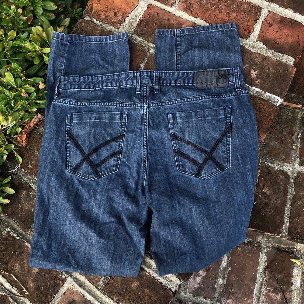 Kenneth Cole dark wash straight leg jeans sz 36/34